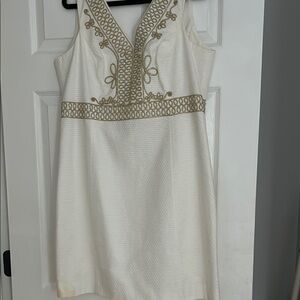 Lilly Pulitzer White and Gold Dress 🌟